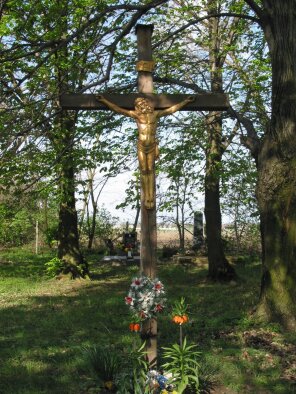 Wooden cross on the cemetery - Veľké Úľany, Hajmáš-3