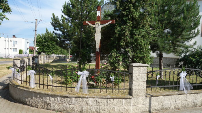 Cross by the church - Hrnčiarovce nad Parnou-8
