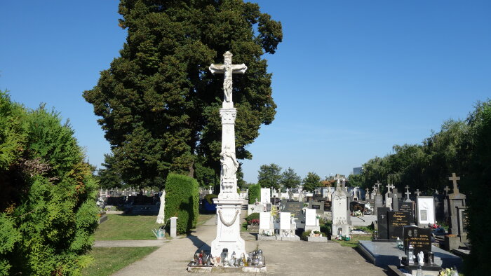 Cemetery with a cross and a house of mourning - Voderady-4